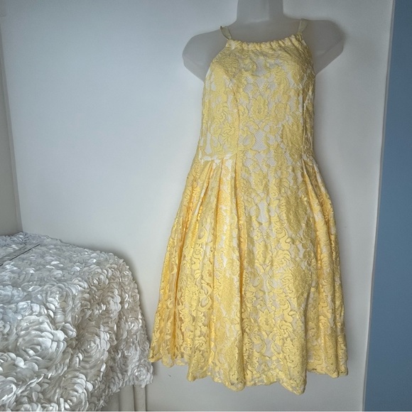 Coconinno Yellow Lace Sun Dress Small - Picture 1 of 16